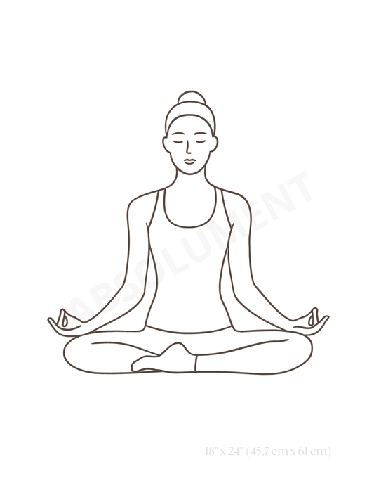 Affiche Méditation Shānti paix intérieure