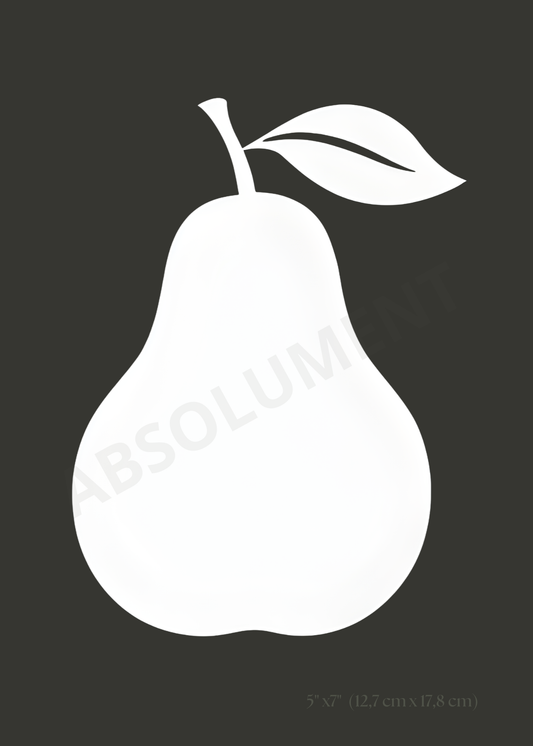 Affiche Poire noir et blanc