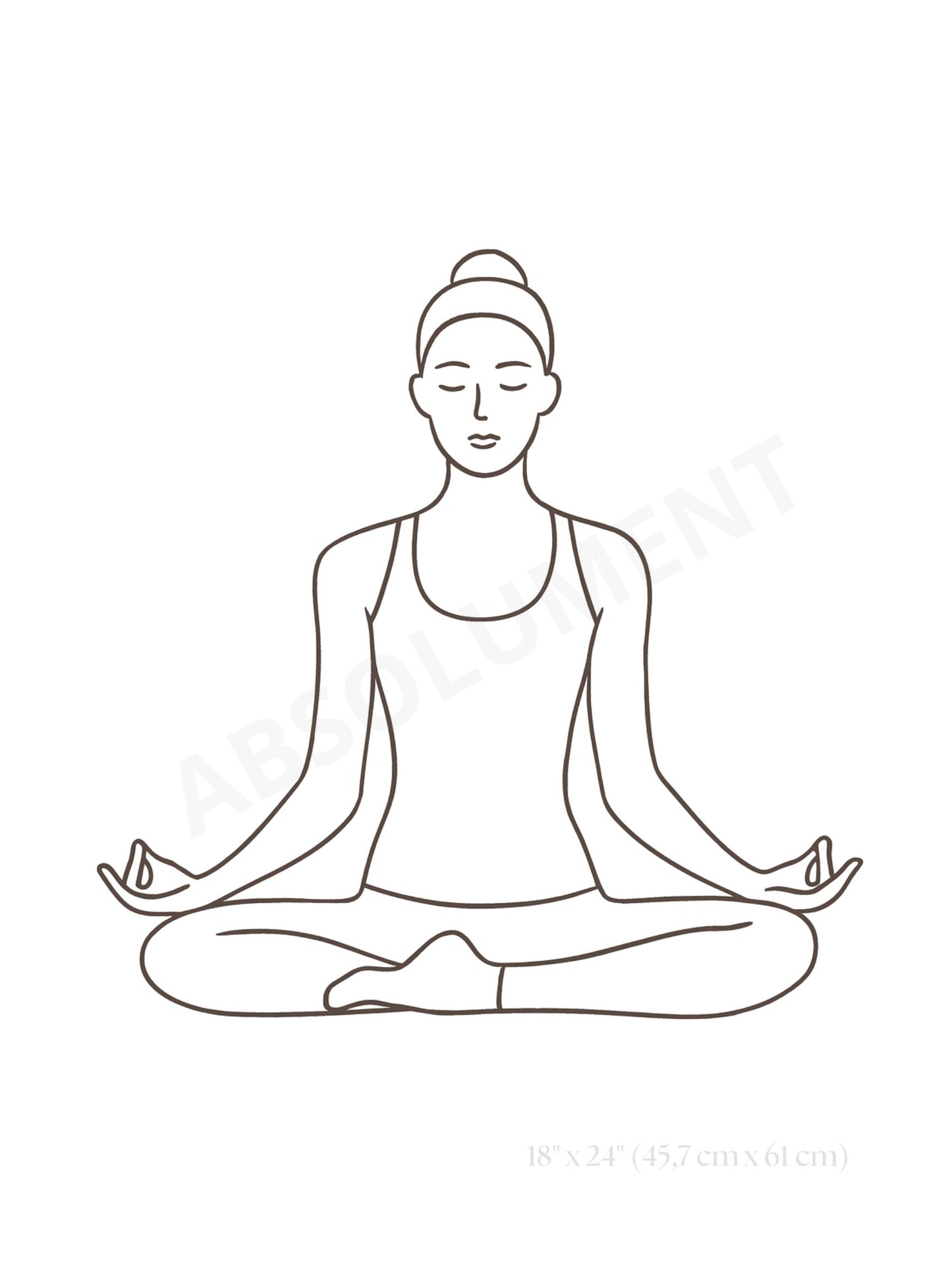 Affiche Méditation Shānti paix intérieure