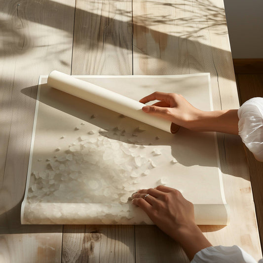 Un hommage à la pureté brute. Cette affiche minimaliste prête à être encadrée met en lumière la délicatesse des cristaux de fleur de sel, captés dans une lumière douce et naturelle. Une composition épurée qui évoque la richesse sensorielle des éléments simples, pour une cuisine à l’esthétique raffinée.