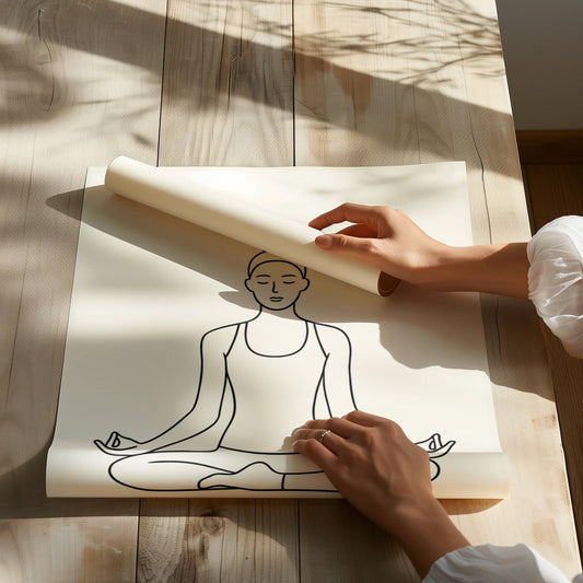 Comme un instant suspendu entre deux pensées, cette affiche sur fond blanc évoque ces moments où le corps s’ancre, le souffle s’apaise, et le silence devient refuge. Elle accompagne vos rituels de yoga, vos pauses méditatives, vos matins tranquilles ou vos soirées apaisées.