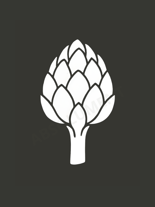 Affiche Artichaut noir et blanc