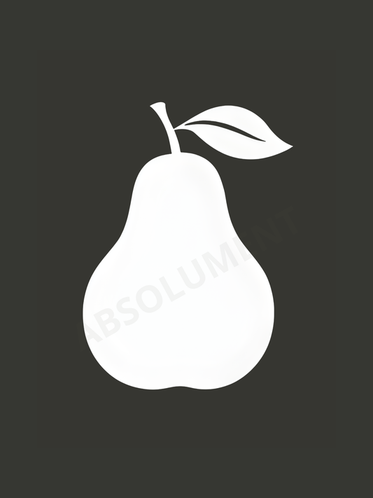 Affiche Poire noir et blanc