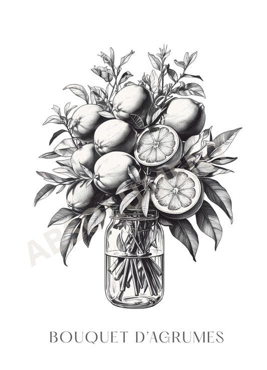 Affiche Bouquet d'Agrumes