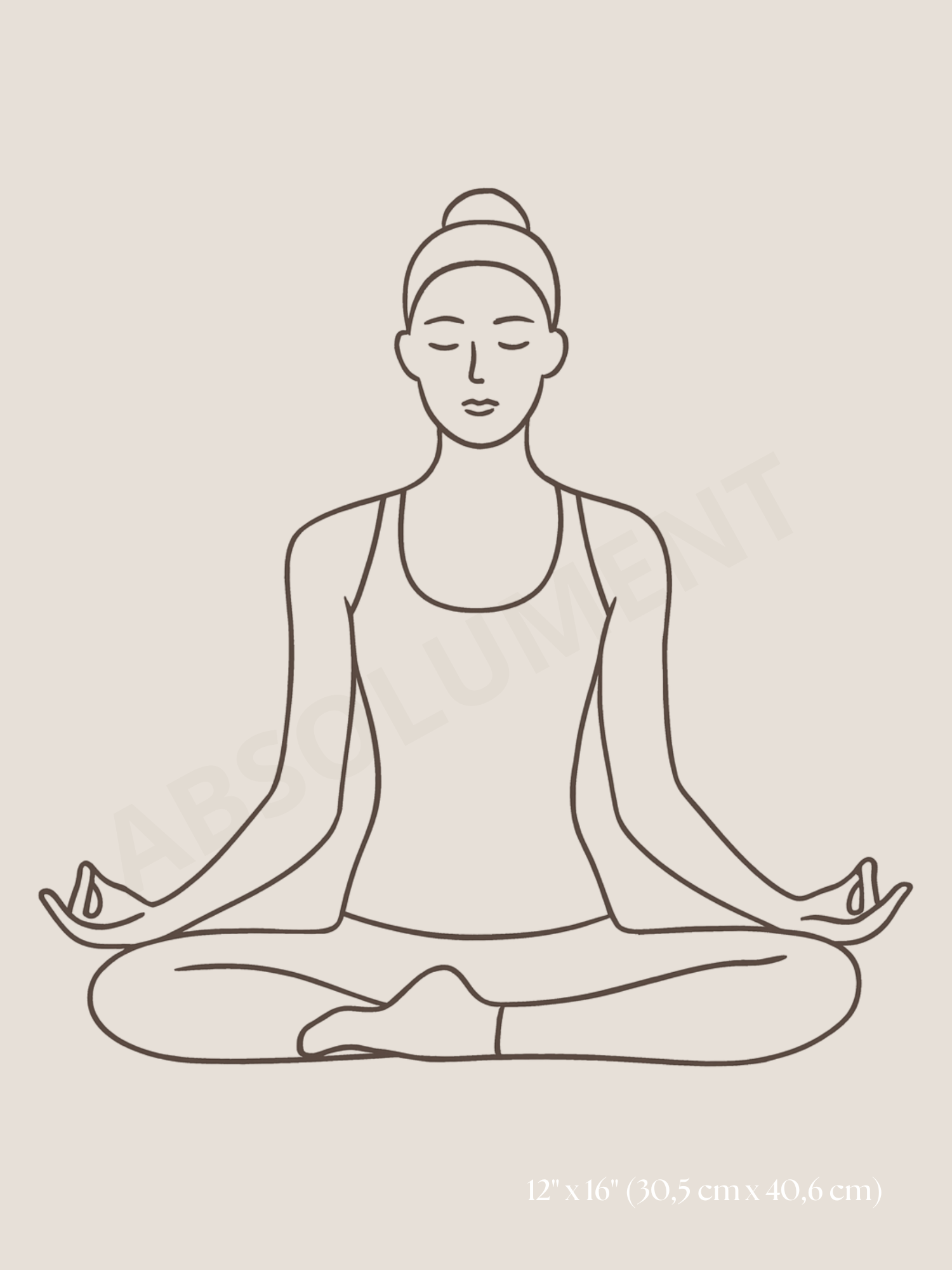 Affiche Méditation Shānti paix intérieure