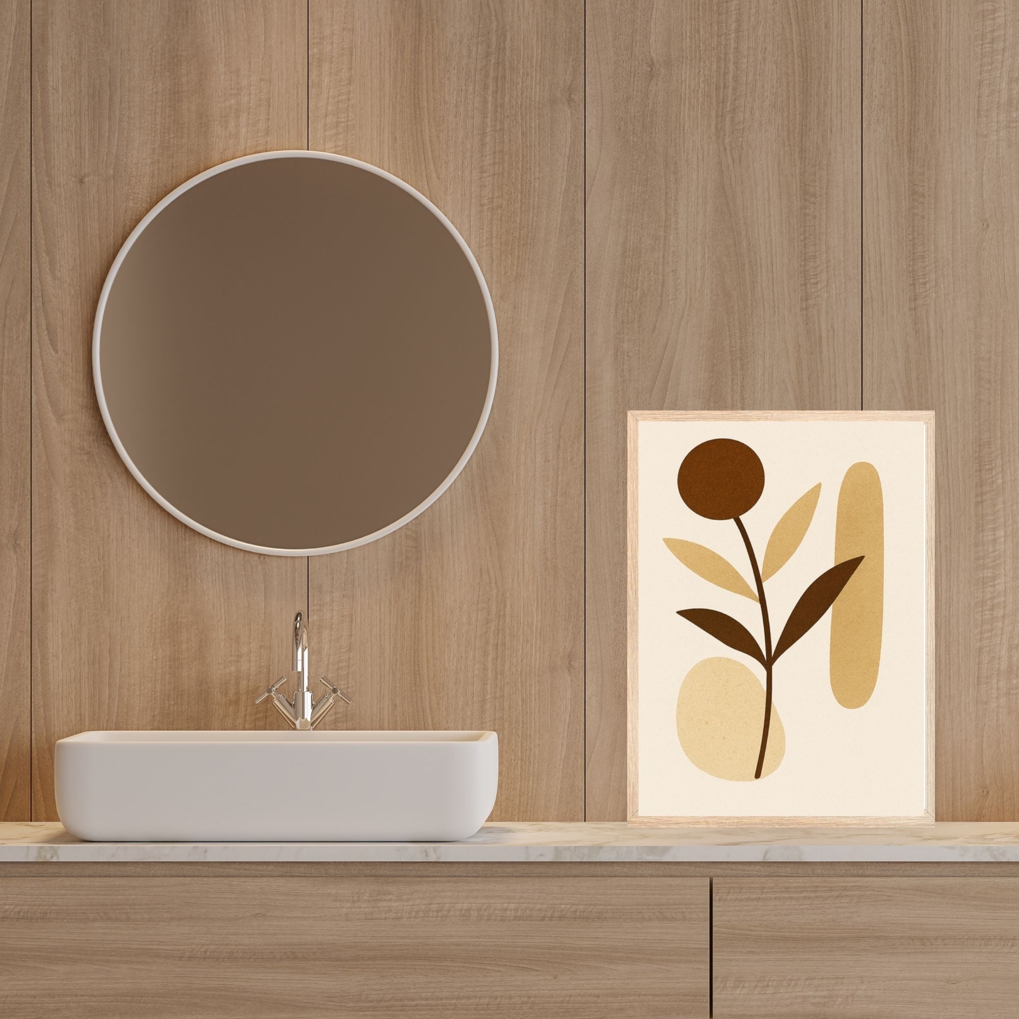 Cette affiche illustre la délicatesse botanique inspirée d’une fleur imaginaire. Les feuilles élancées et la fleur ronde qui s’élèvent avec douceur sur un fond texturé, comme un hommage à la nature discrète mais puissante. Elle apporte une touche poétique à votre décor, comme une bouffée d’air frais dans un espace épuré.&nbsp;

Se mari à parfaitement avec les affiches: Équilibre Organique / Fragments Organiques

* AFFICHE SEULEMENT- CADRE NON INCLUS*
