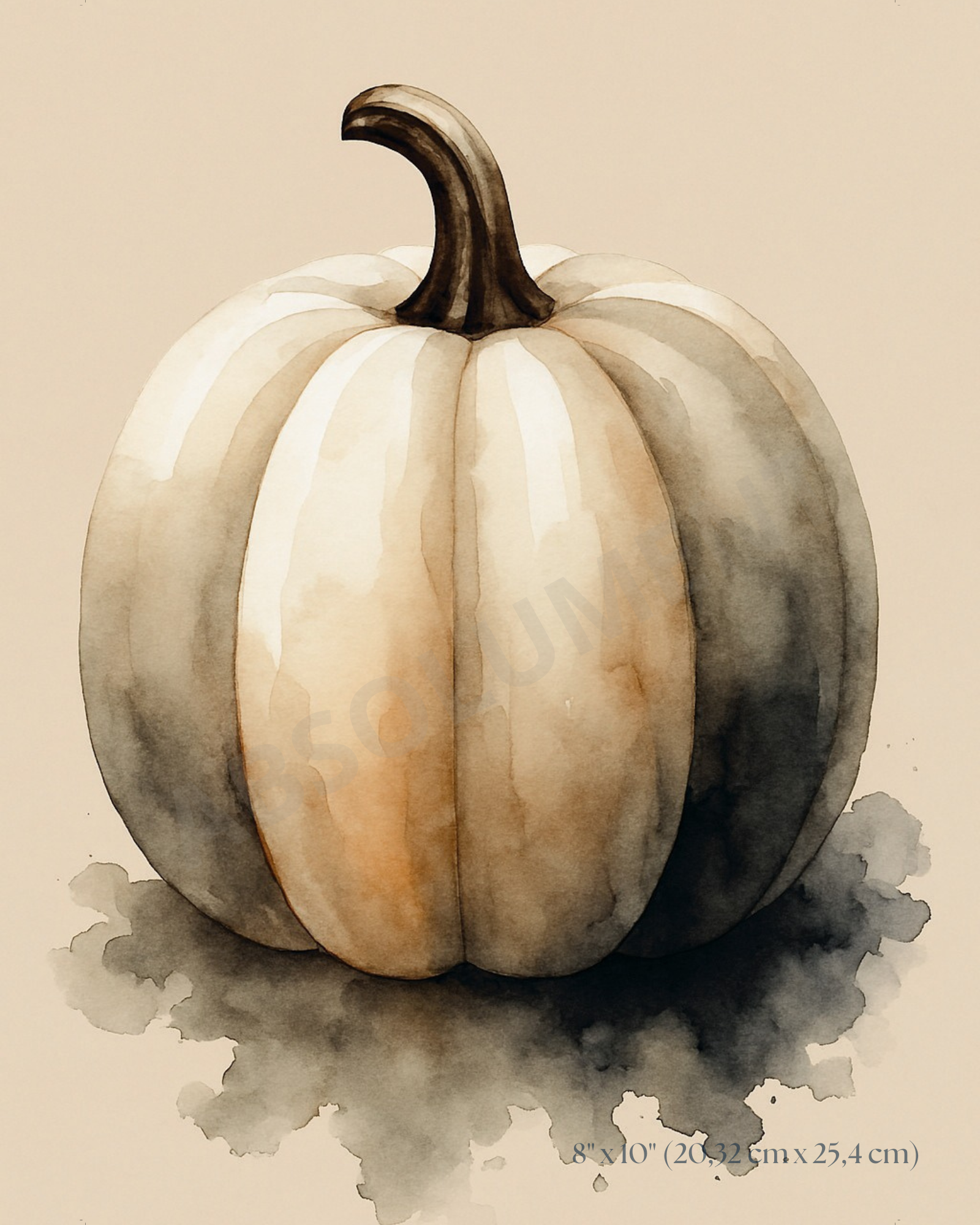 Affiche Citrouille Crème