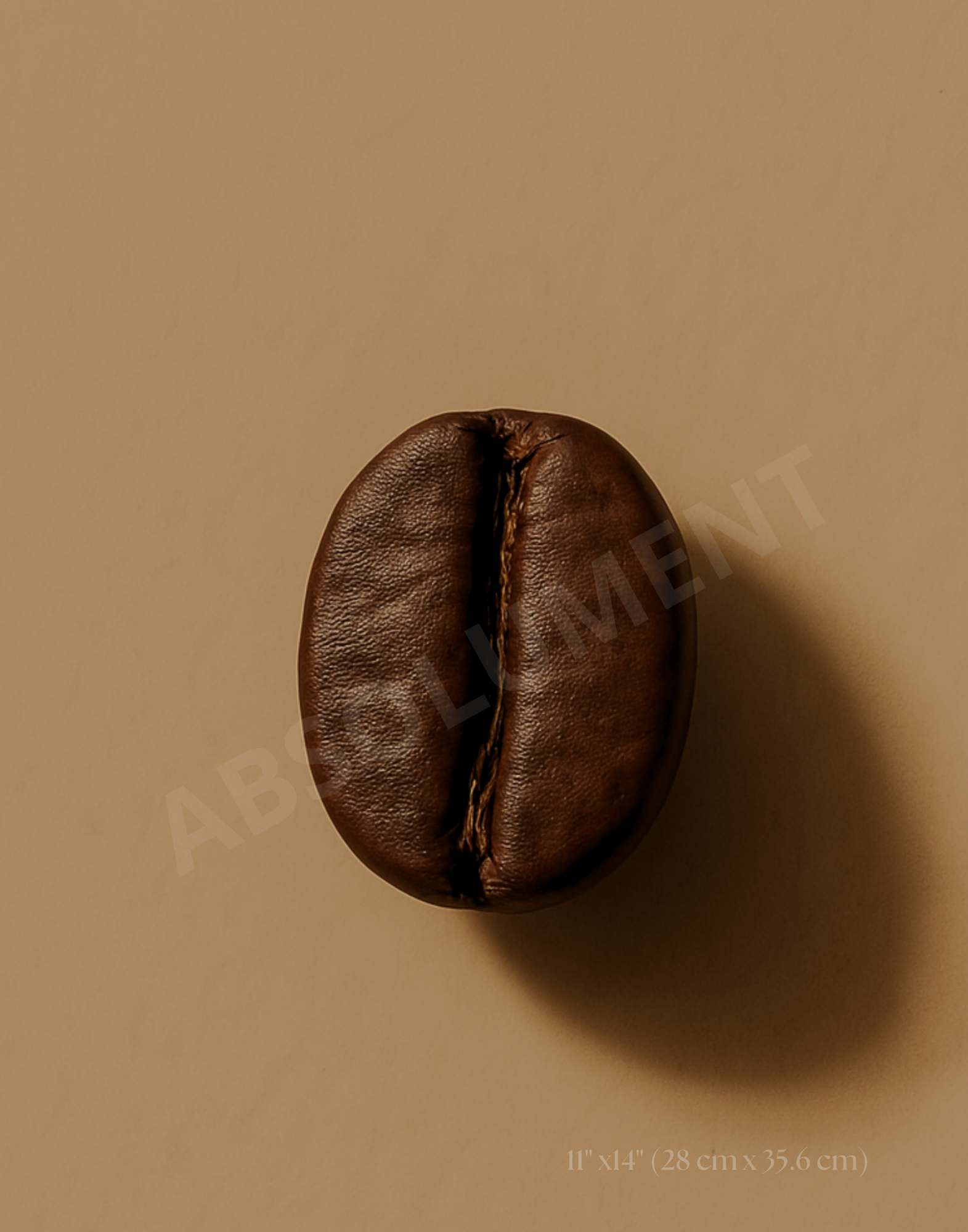 Affiche Grain de café torréfaction foncée