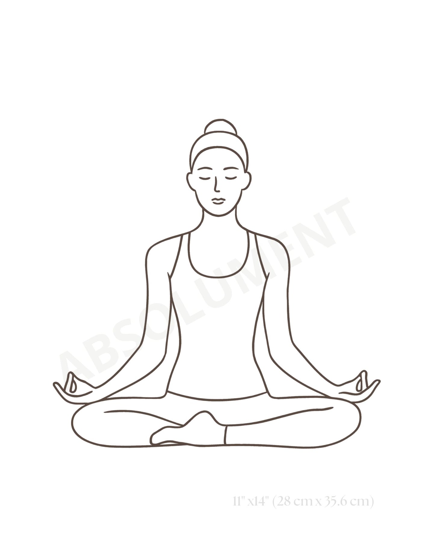 Affiche Méditation Shānti paix intérieure