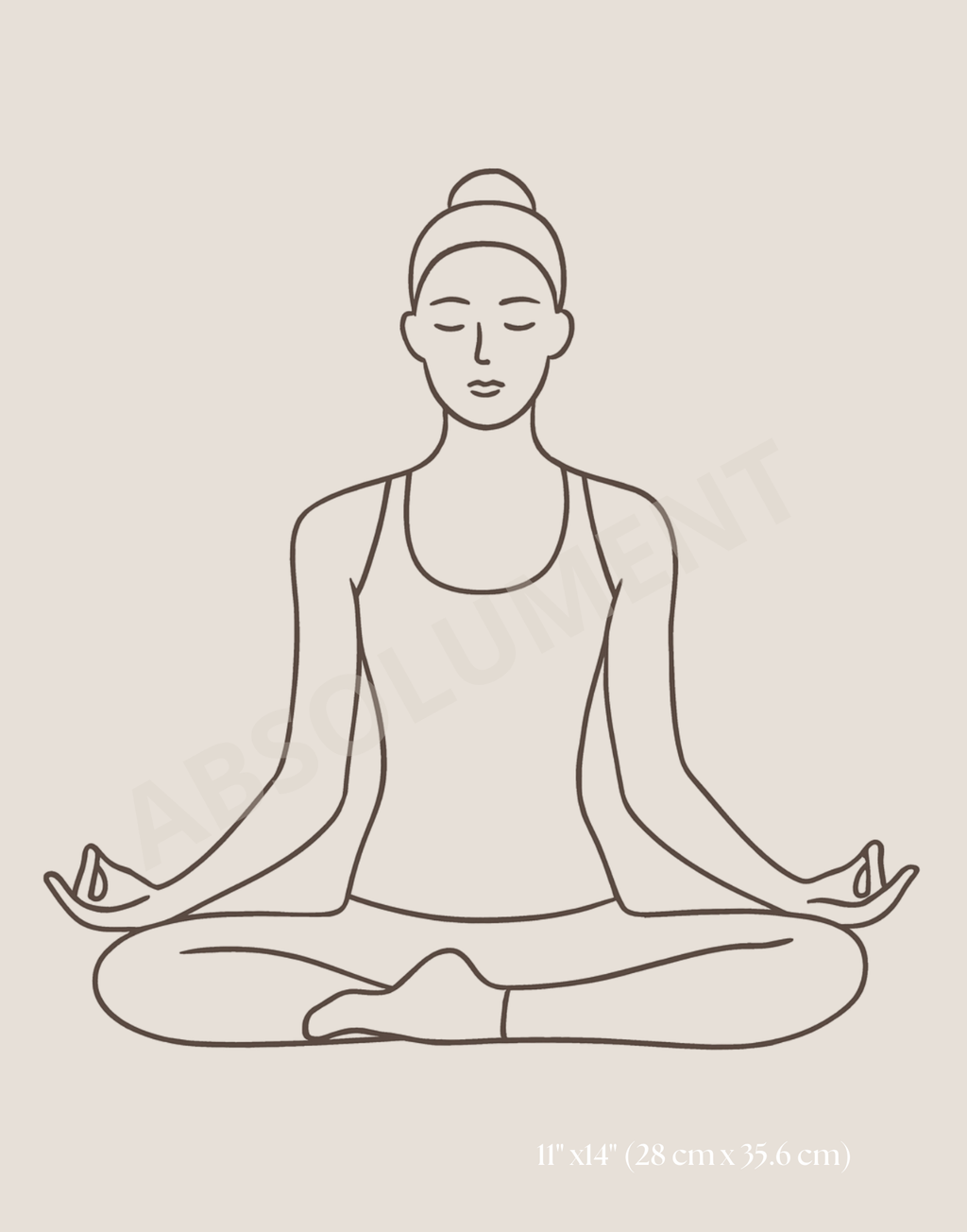 Affiche Méditation Shānti paix intérieure