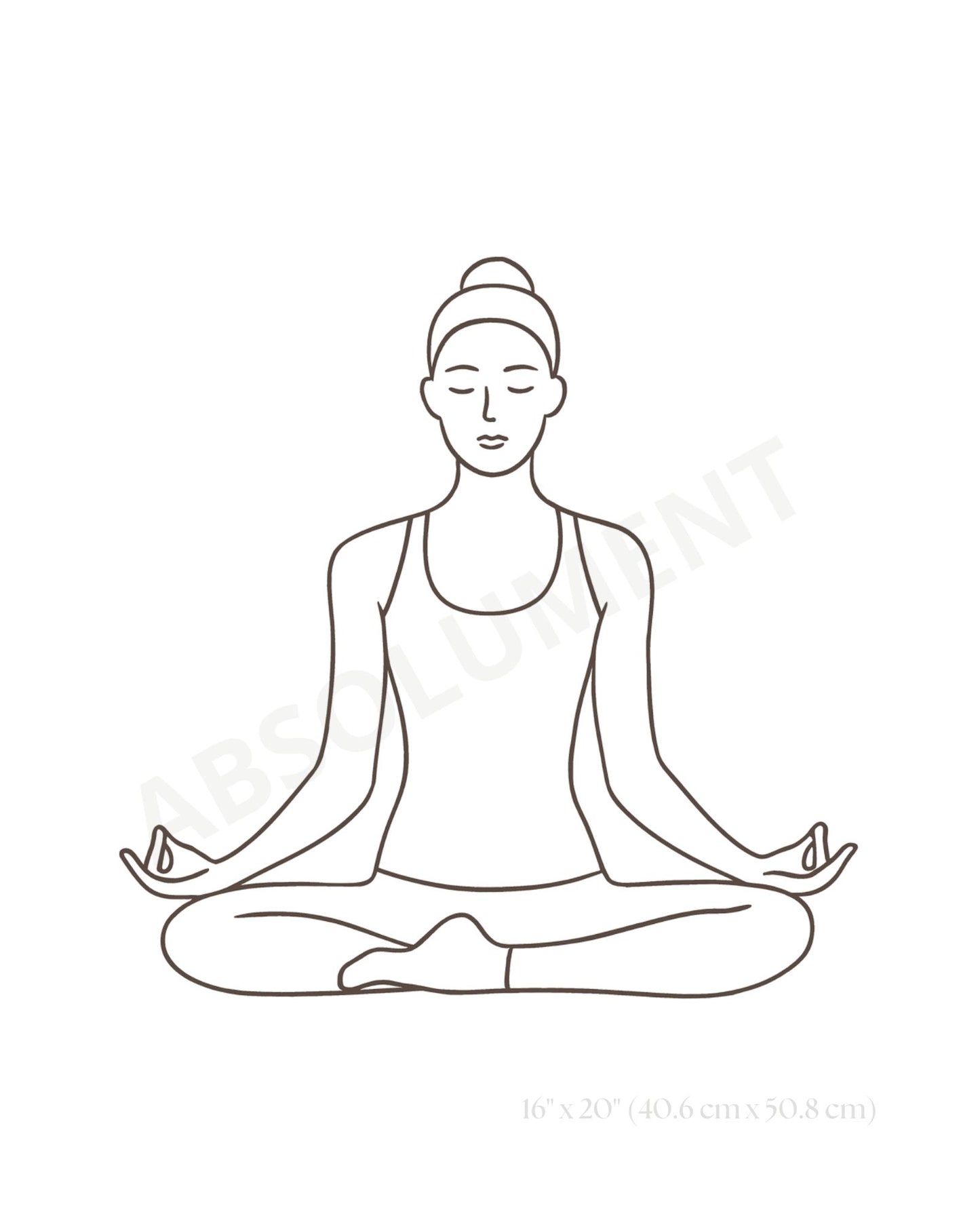 Affiche Méditation Shānti paix intérieure