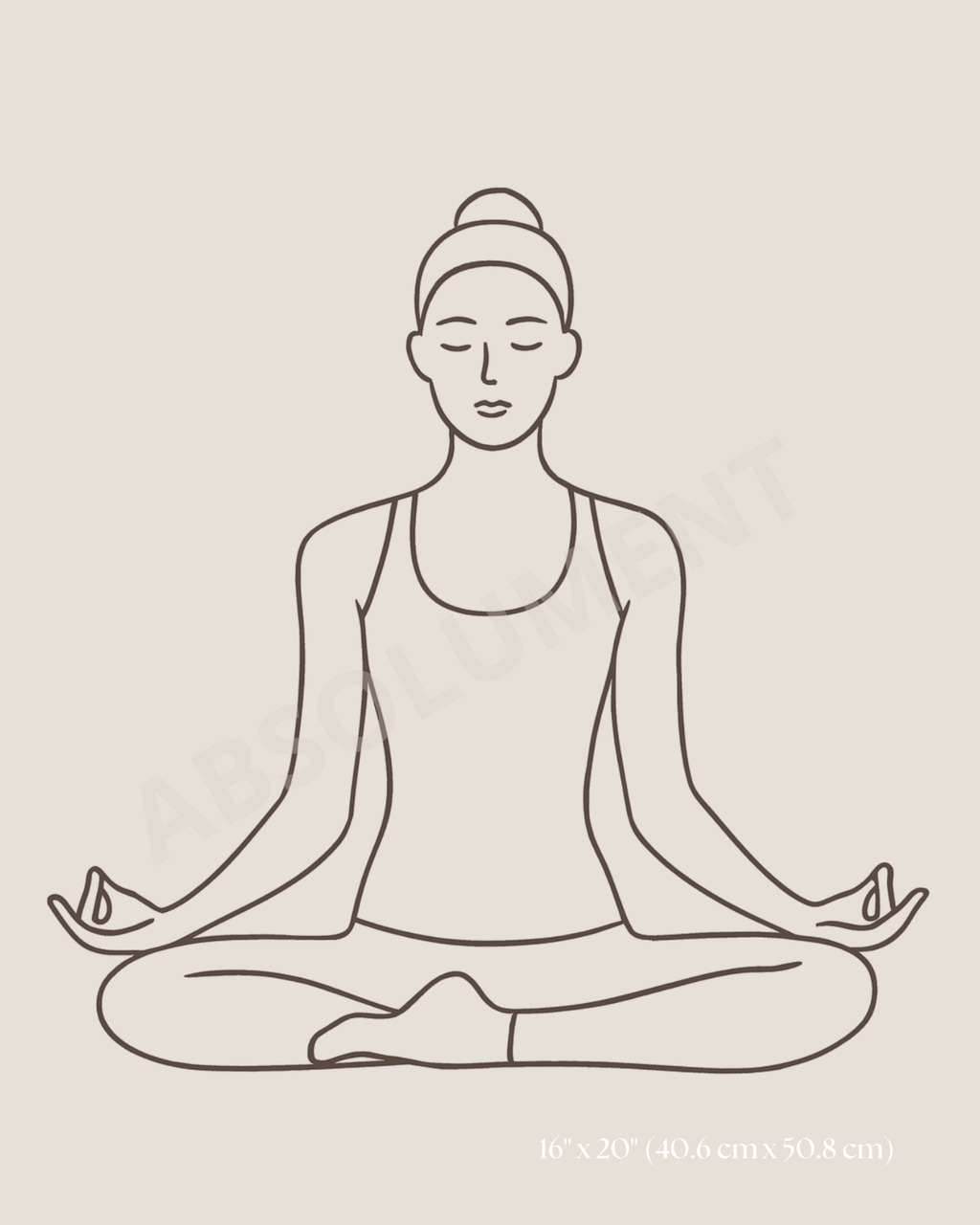 Affiche Méditation Shānti paix intérieure