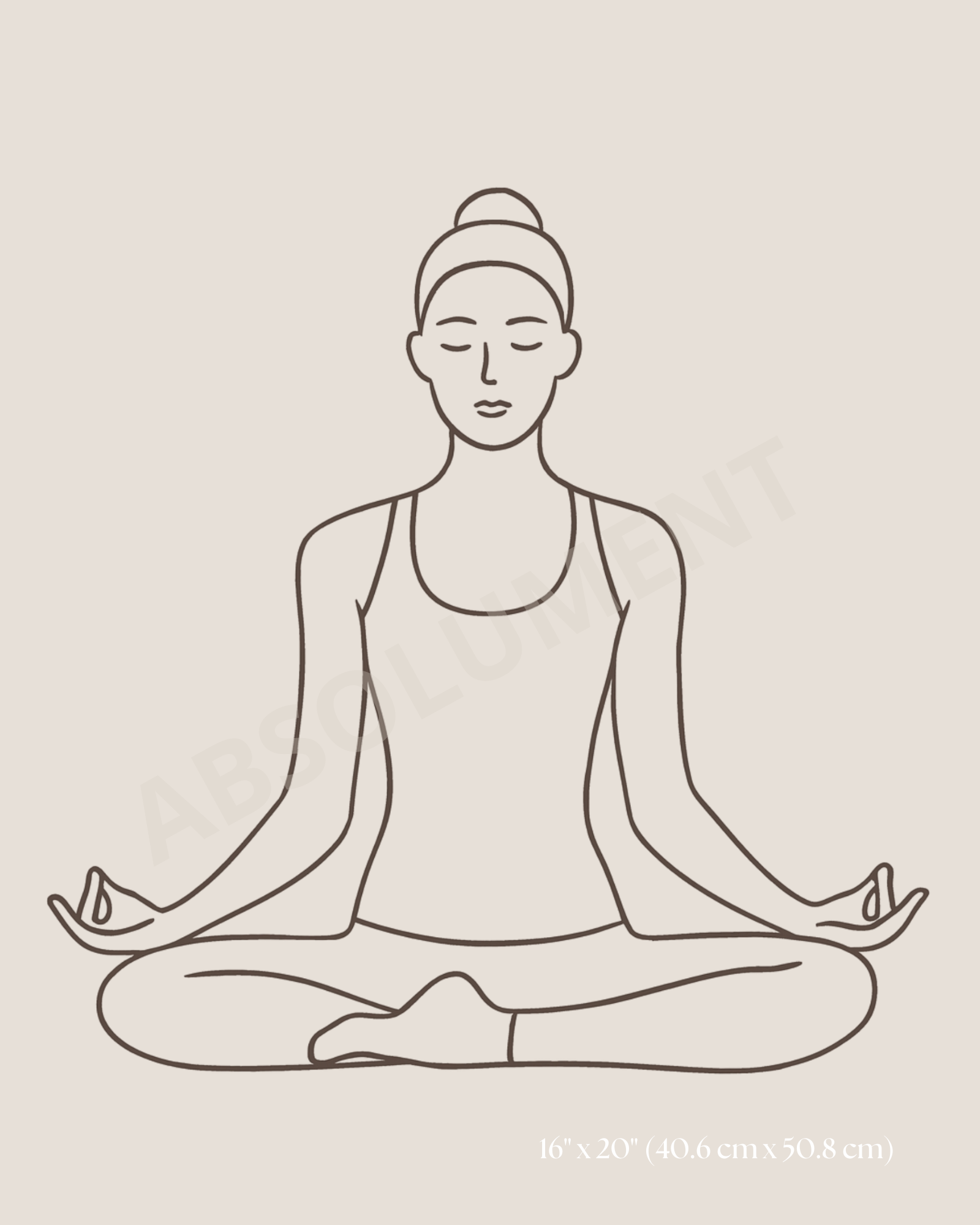 Affiche Méditation Shānti paix intérieure