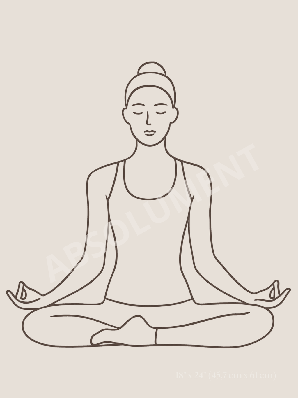 Affiche Méditation Shānti paix intérieure