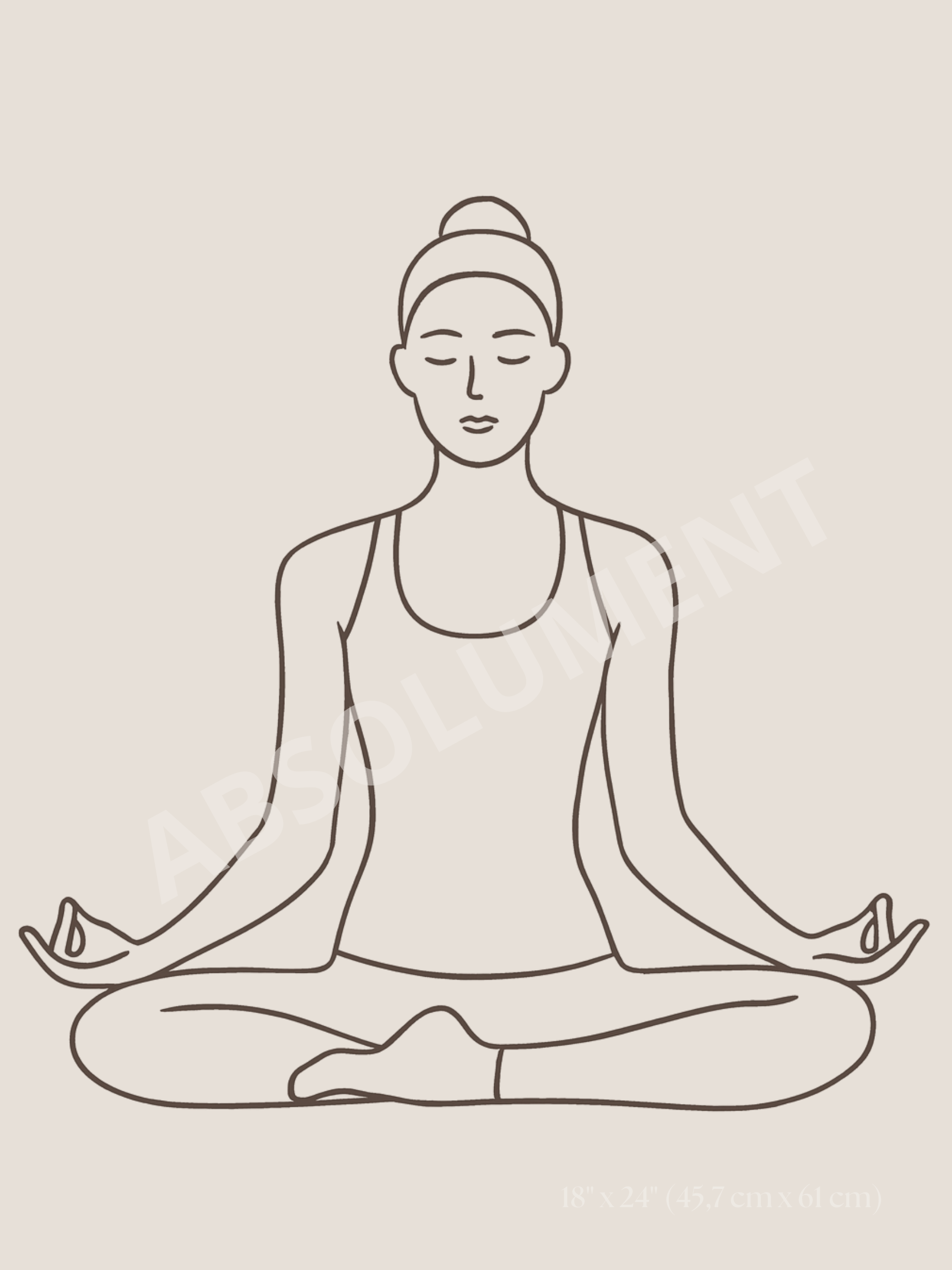 Affiche Méditation Shānti paix intérieure