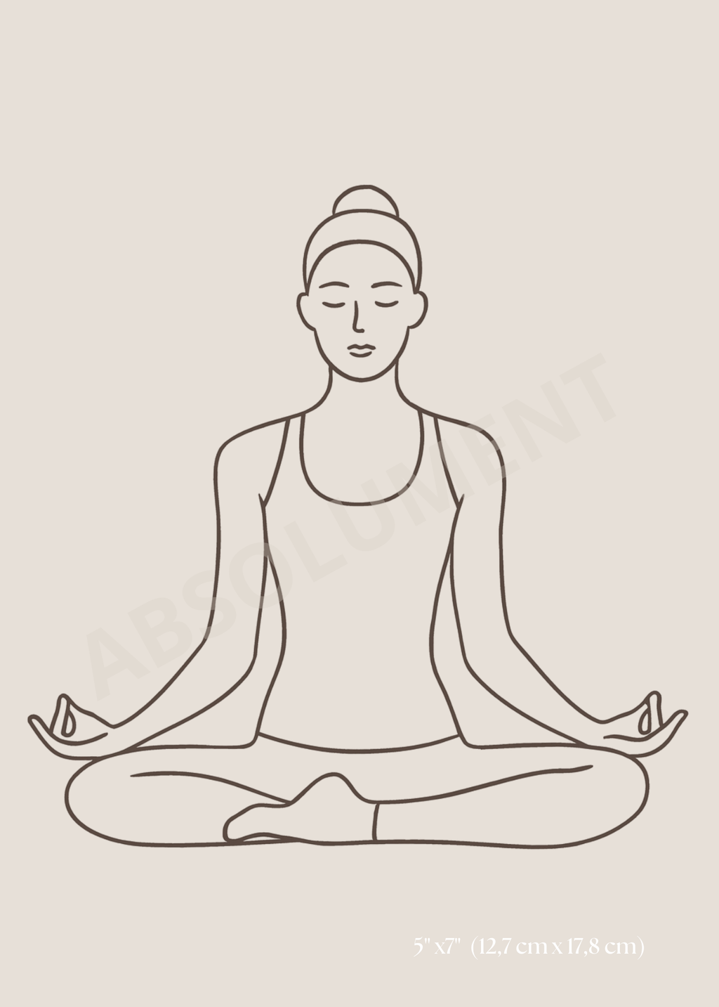 Affiche Méditation Shānti paix intérieure