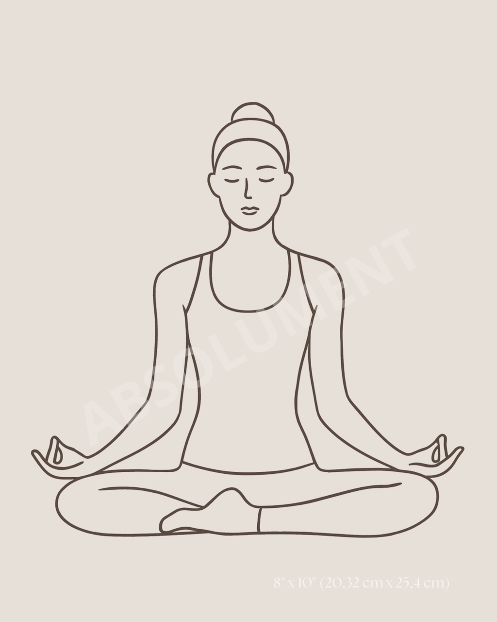 Affiche Méditation Shānti paix intérieure