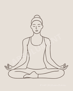Affiche Méditation Shānti paix intérieure