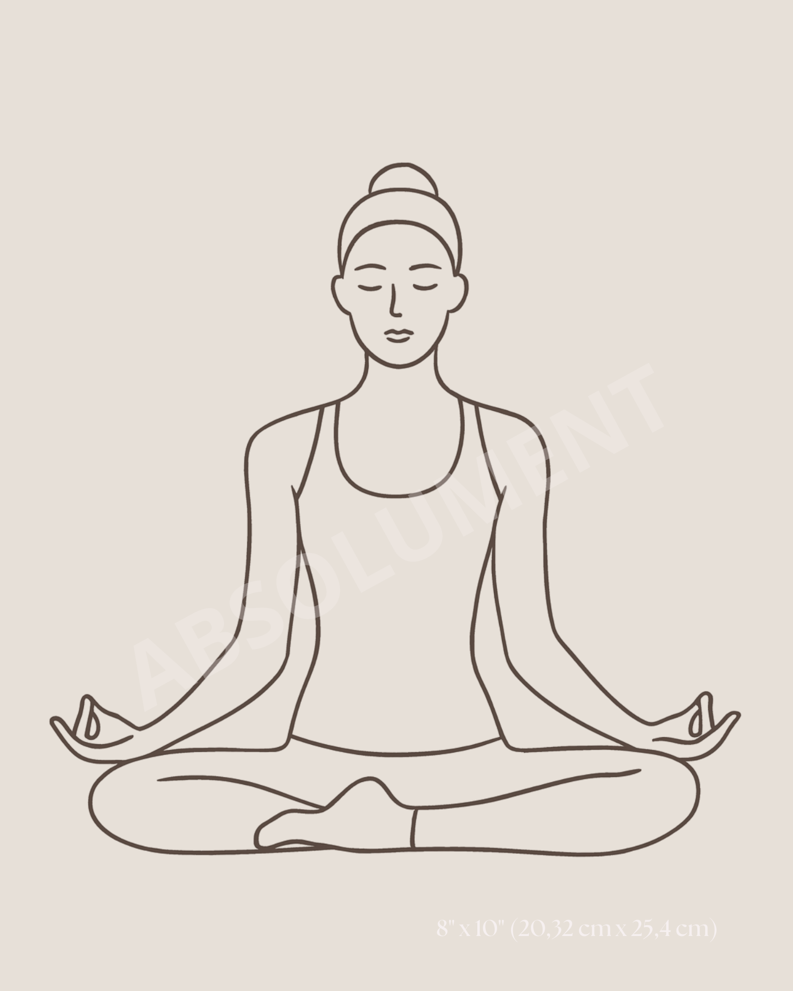 Affiche Méditation Shānti paix intérieure