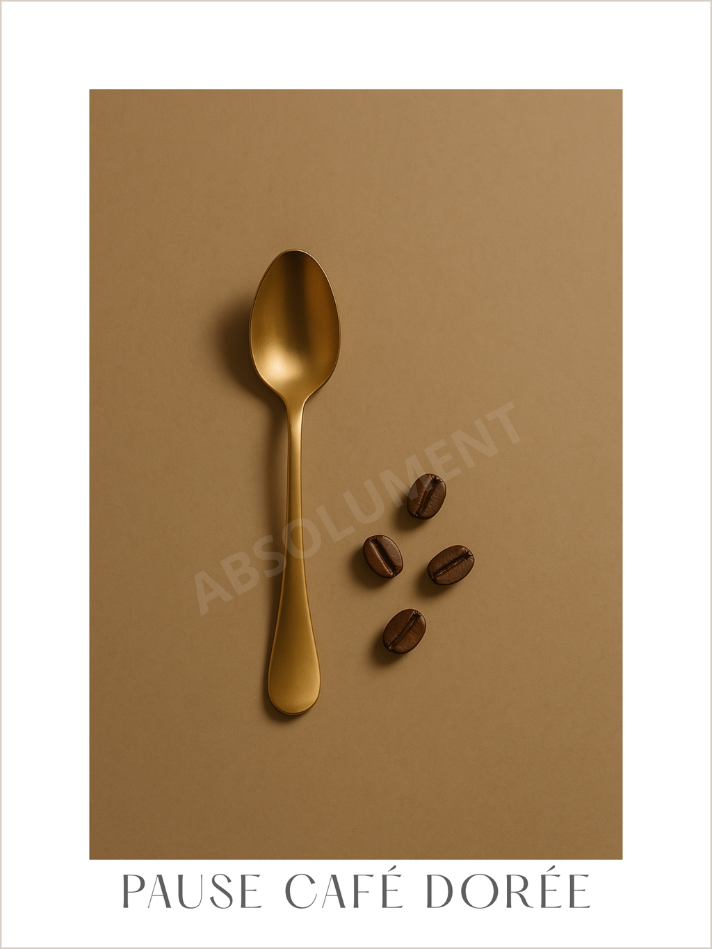 Affiche Pause Café Dorée