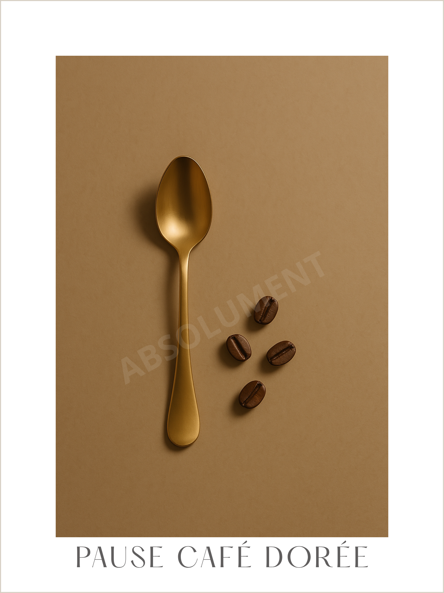 Affiche Pause Café Dorée