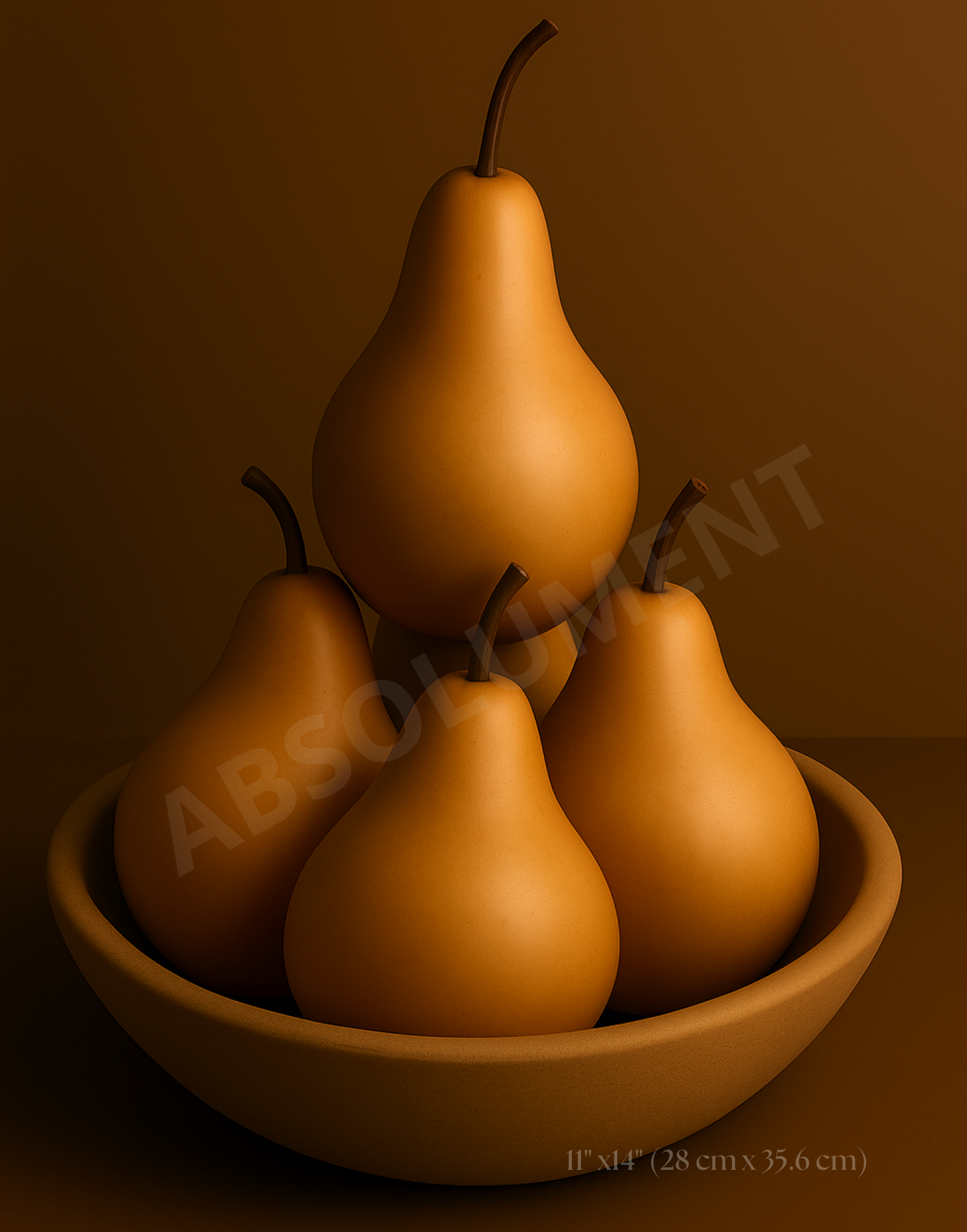 Affiche Poires à l'aube