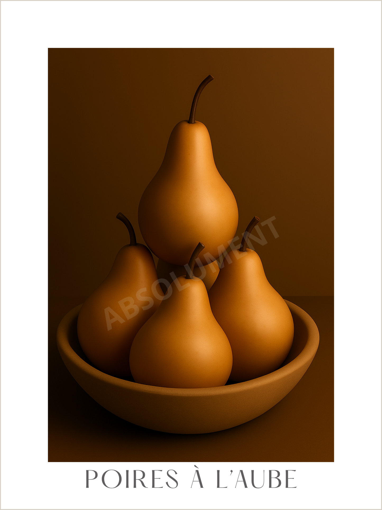 Affiche Poires à l'aube