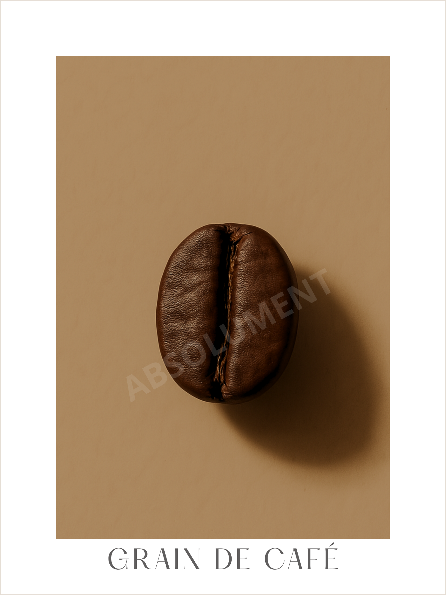 Affiche Grain de café torréfaction foncée