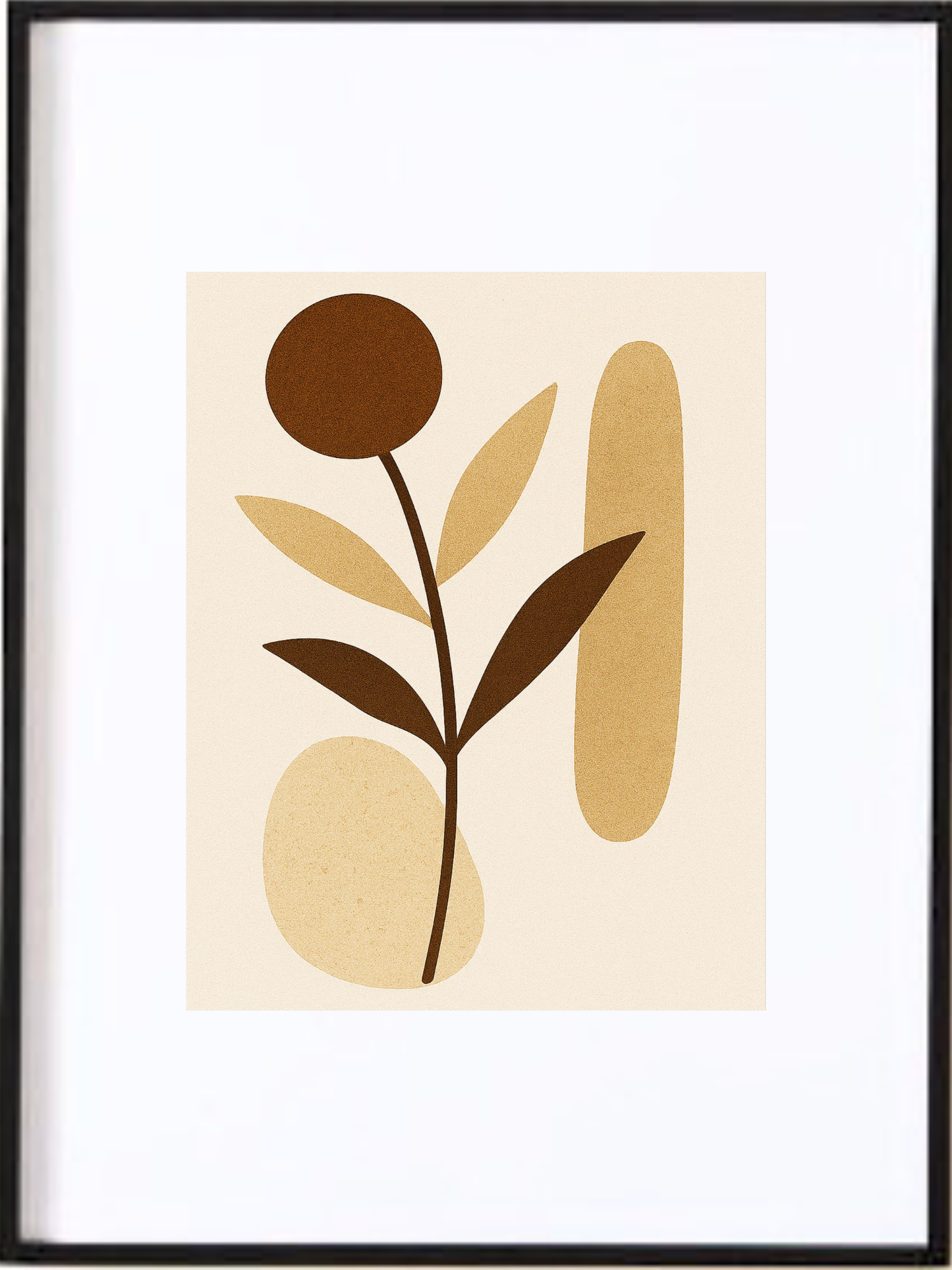 Cette affiche imprimée illustre la délicatesse botanique inspirée d’une fleur imaginaire. Les feuilles élancées et la fleur ronde qui s’élèvent avec douceur sur un fond texturé, comme un hommage à la nature discrète mais puissante. Elle apporte une touche poétique à votre décor, comme une bouffée d’air frais dans un espace épuré.