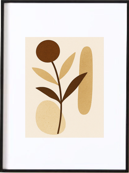 Cette affiche imprimée illustre la délicatesse botanique inspirée d’une fleur imaginaire. Les feuilles élancées et la fleur ronde qui s’élèvent avec douceur sur un fond texturé, comme un hommage à la nature discrète mais puissante. Elle apporte une touche poétique à votre décor, comme une bouffée d’air frais dans un espace épuré.