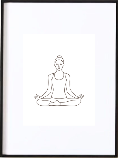 Comme un instant suspendu entre deux pensées, cette affiche sur fond blanc évoque ces moments où le corps s’ancre, le souffle s’apaise, et le silence devient refuge. Elle accompagne vos rituels de yoga, vos pauses méditatives, vos matins tranquilles ou vos soirées apaisées.

* AFFICHE SEULEMENT- CADRE NON INCLUS*

Dimensions:&nbsp;

&nbsp; &nbsp;5" x7"&nbsp; &nbsp;(12,7 cm x 17,8 cm)
&nbsp; 8" x 10" (20,32 cm x 25,4 cm)&nbsp;
11" x14"&nbsp; (28 cm x 35.6 cm)
12" x 16" (30,5 cm x 40,6 cm)
16" x 20" (40.6 cm 