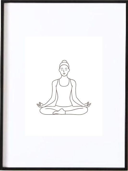 Comme un instant suspendu entre deux pensées, cette affiche sur fond blanc évoque ces moments où le corps s’ancre, le souffle s’apaise, et le silence devient refuge. Elle accompagne vos rituels de yoga, vos pauses méditatives, vos matins tranquilles ou vos soirées apaisées.

* AFFICHE SEULEMENT- CADRE NON INCLUS*

Dimensions:&nbsp;

&nbsp; &nbsp;5" x7"&nbsp; &nbsp;(12,7 cm x 17,8 cm)
&nbsp; 8" x 10" (20,32 cm x 25,4 cm)&nbsp;
11" x14"&nbsp; (28 cm x 35.6 cm)
12" x 16" (30,5 cm x 40,6 cm)
16" x 20" (40.6 cm 