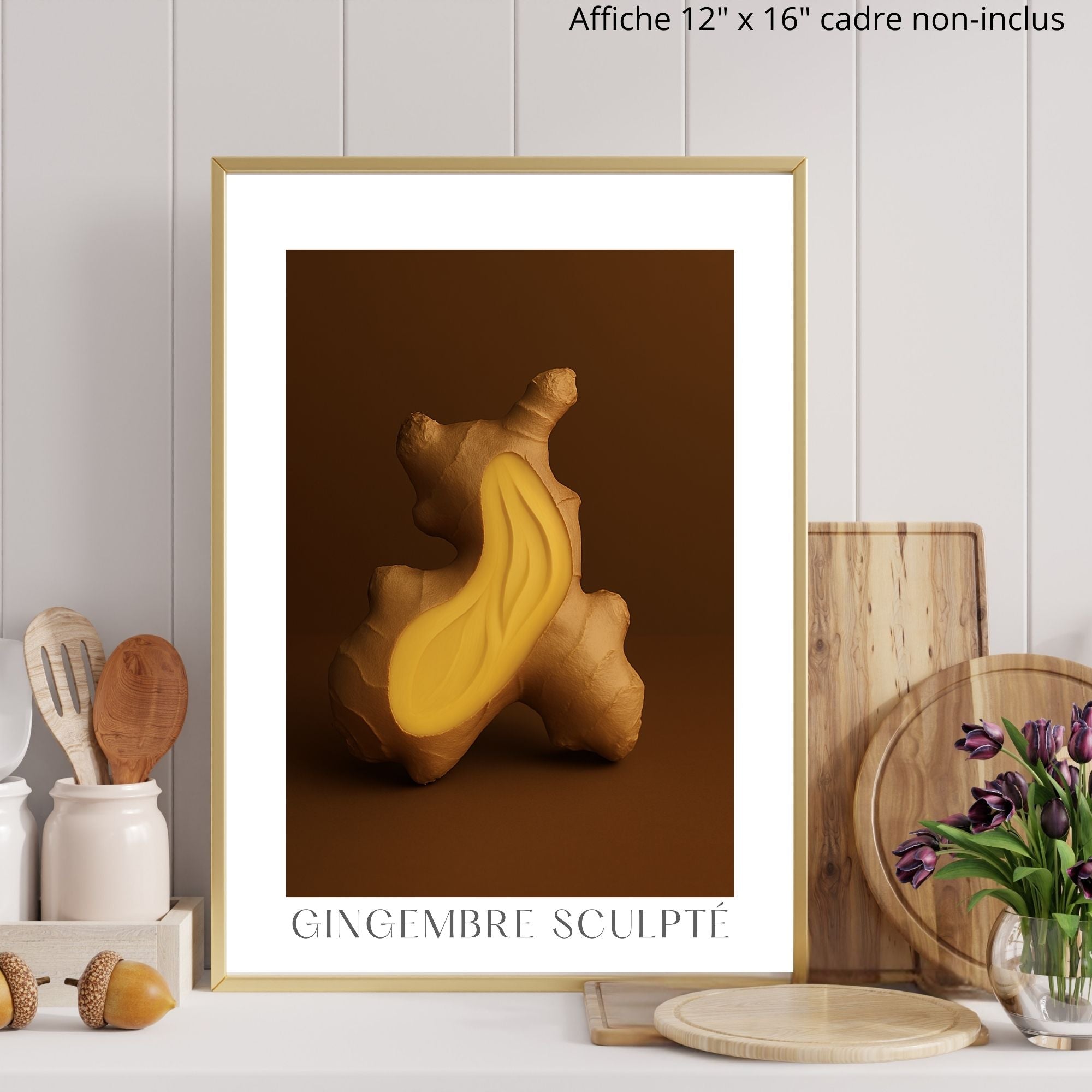 Affiche Gingembre Sculptural