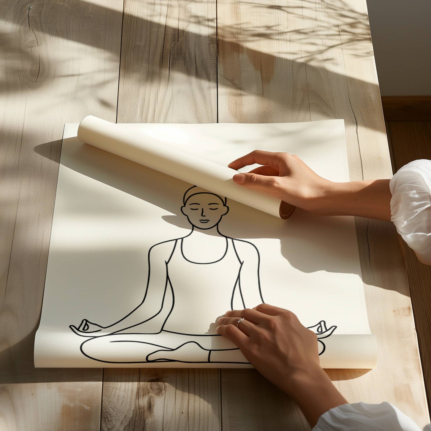 Comme un instant suspendu entre deux pensées, cette affiche sur fond blanc évoque ces moments où le corps s’ancre, le souffle s’apaise, et le silence devient refuge. Elle accompagne vos rituels de yoga, vos pauses méditatives, vos matins tranquilles ou vos soirées apaisées.