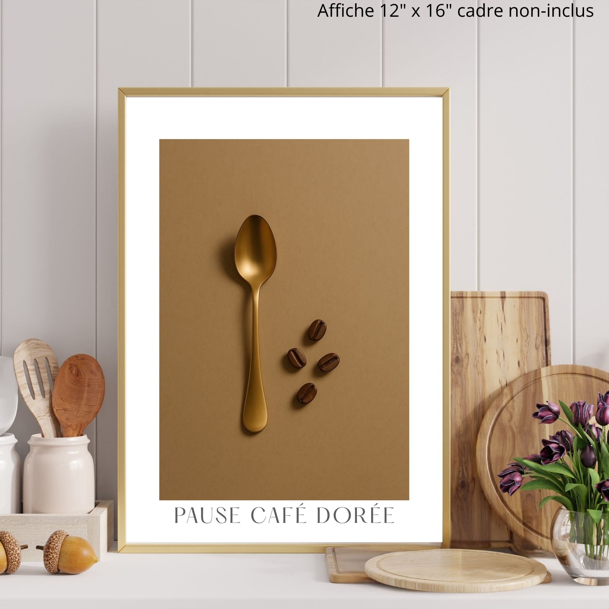 Affiche Pause Café Dorée