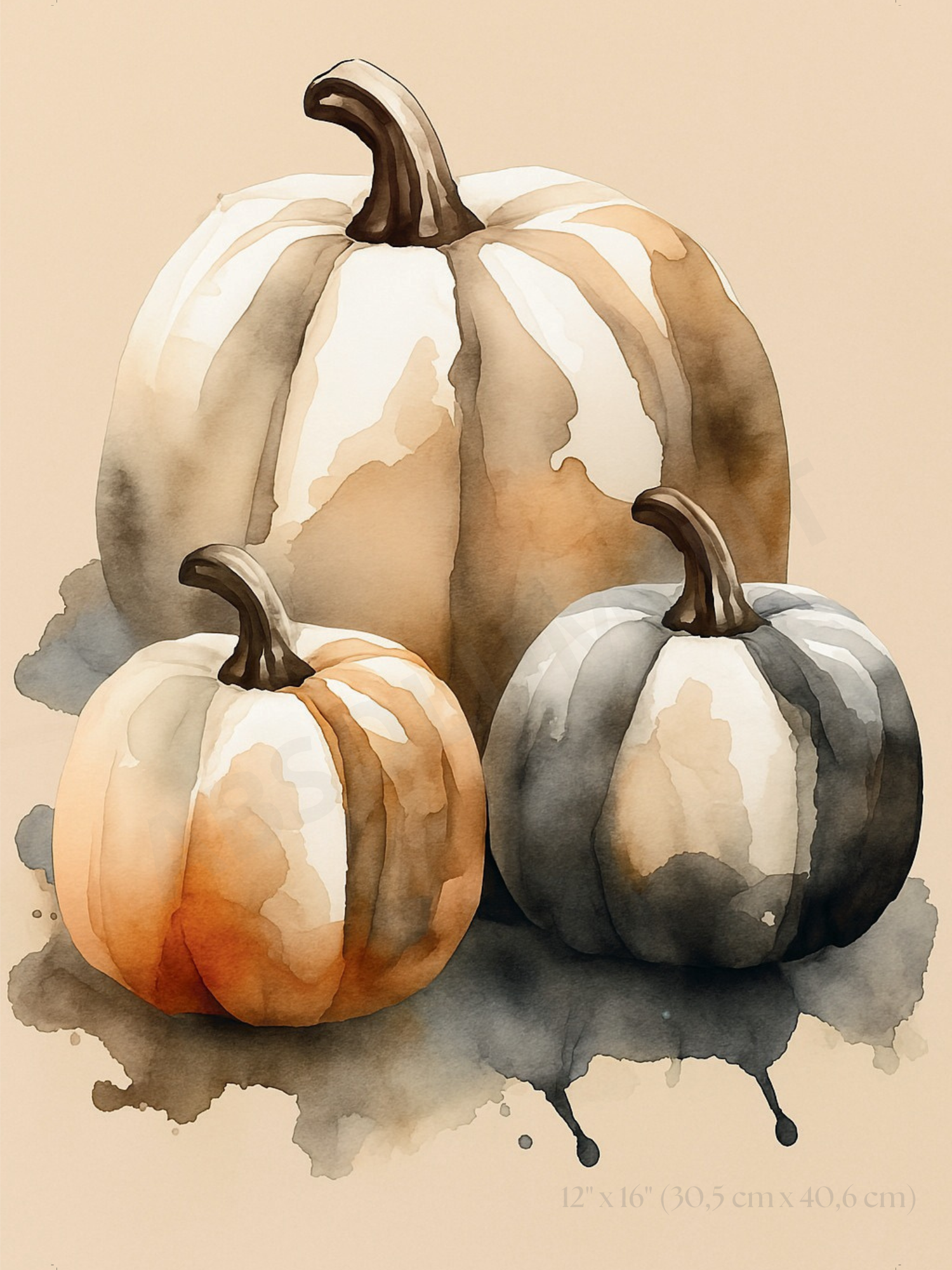 Affiche Trois citrouilles