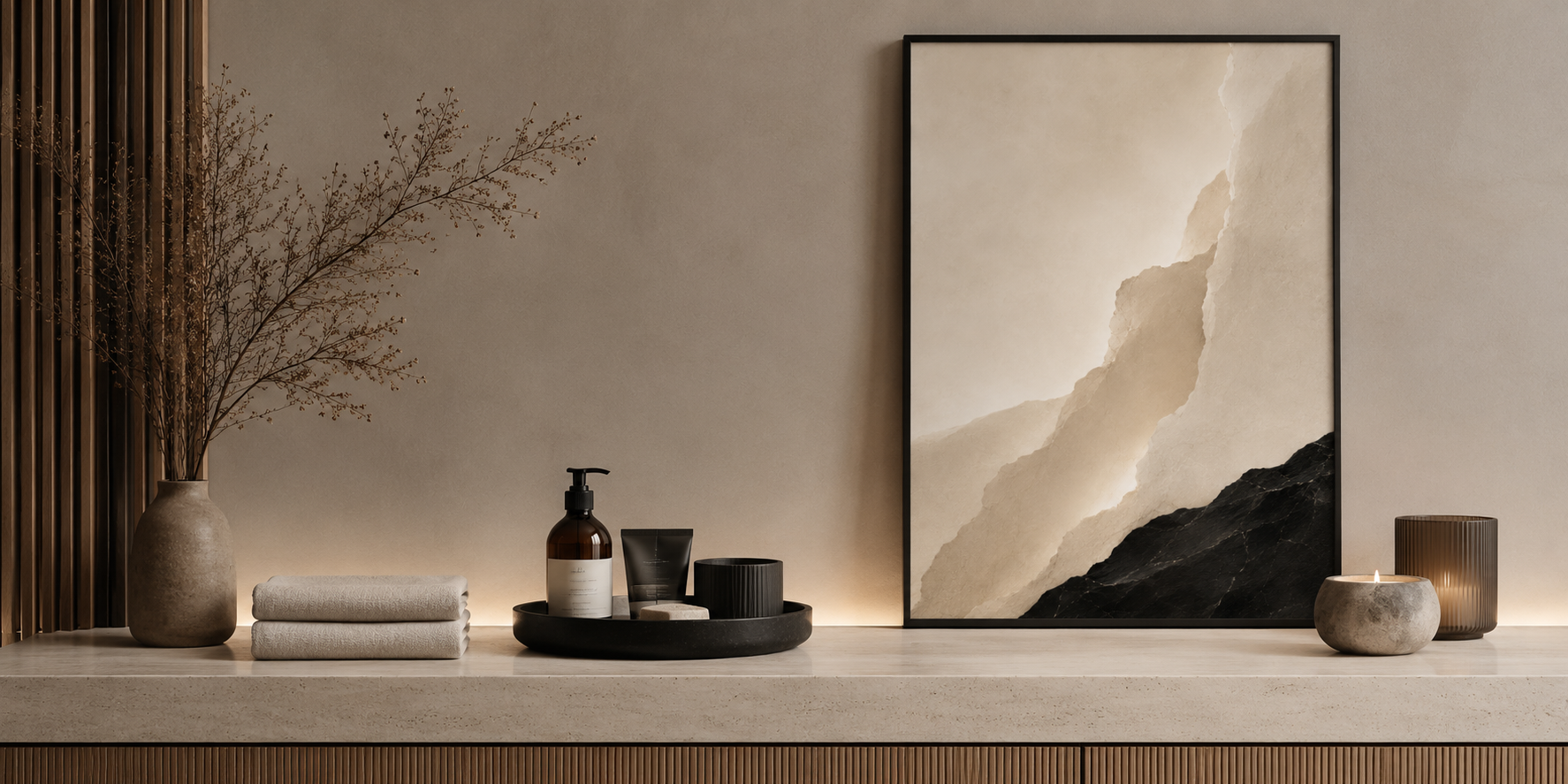 Une invitation à ralentir.
Inspirée des horizons doux et des paysages minéraux façonnés par le temps, l'affiche Ciel apaisant marie des nuances de crème et de noir dans une composition épurée et intemporelle. Ses lignes délicates et ses teintes naturelles apportent une sensation de calme et d'équilibre à la maison.
Créée et imprimée au Québec, cette œuvre s'intègre harmonieusement dans un salon, une chambre, une salle de bain ou un bureau et complète à merveille les autres créations de la Collection Minéral