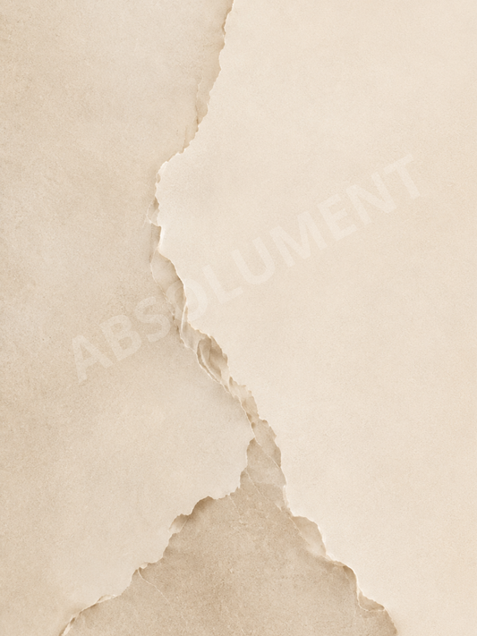Affiche contemporaine beige et noir de la Collection Minérale par Absolument. Création épurée inspirée du sable, de la pierre et de la lumière naturelle.